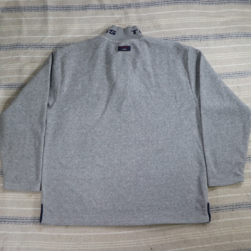 VTG TOMMY JEANS Fleece Spellout Collar Pullover - Picture 7 of 8
